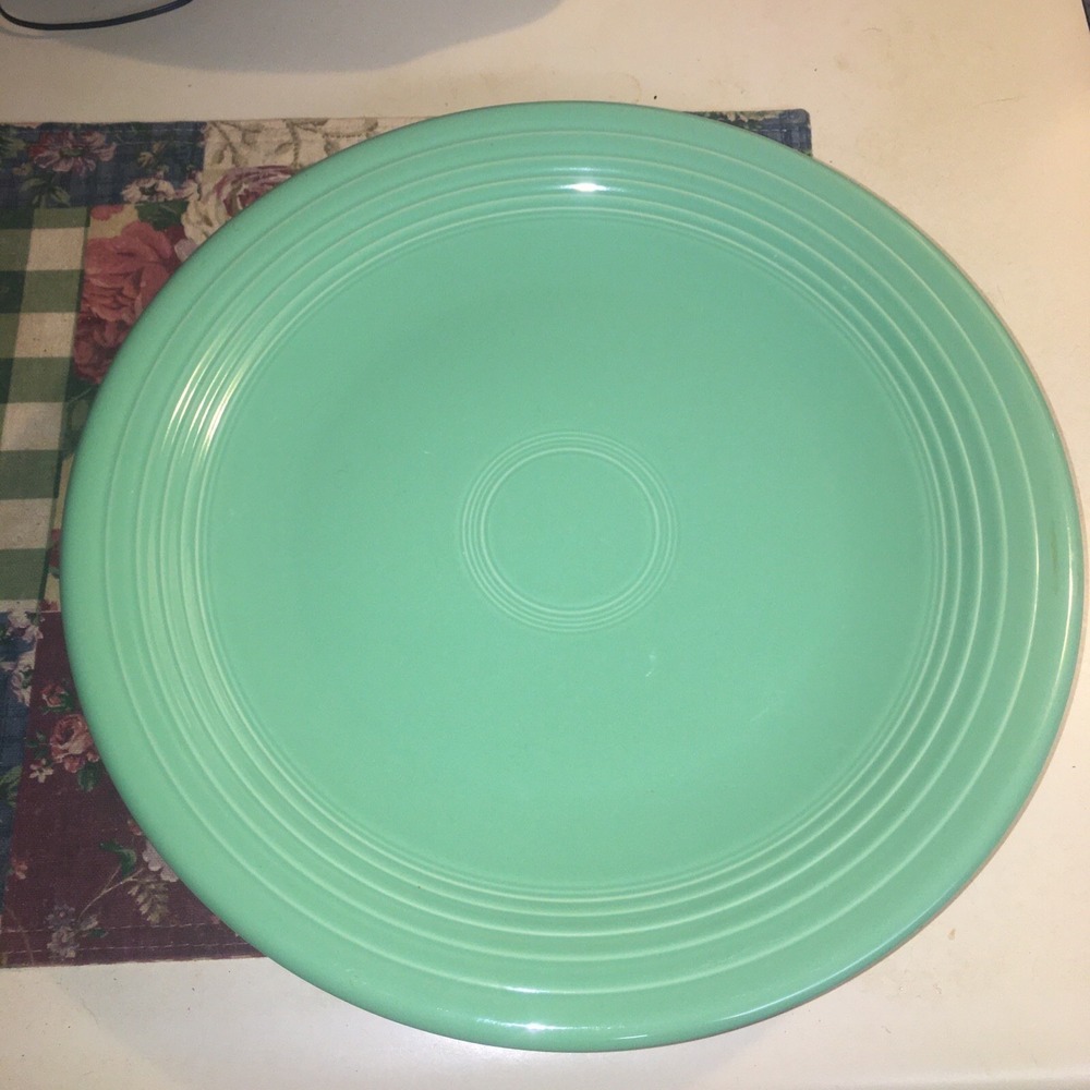 Fiesta Fiestaware Chop Plate Light‎ Green 11.5" Vintage Homer Laughlin Platter